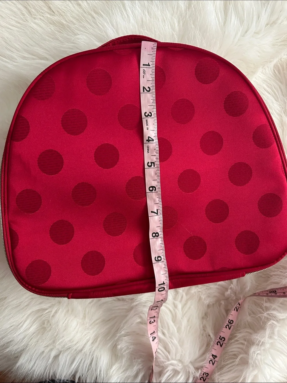 Estée Lauder Limited Edition Red Polka Dot Train Case Cosmetic Bag
